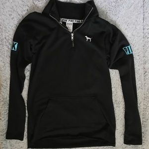 VS PINK Black Quarter Zip Sweater